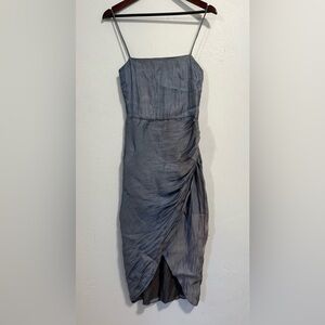 Lovers + Friends Nolita Midi Gray Slinky Bodycon Dress Size XS
